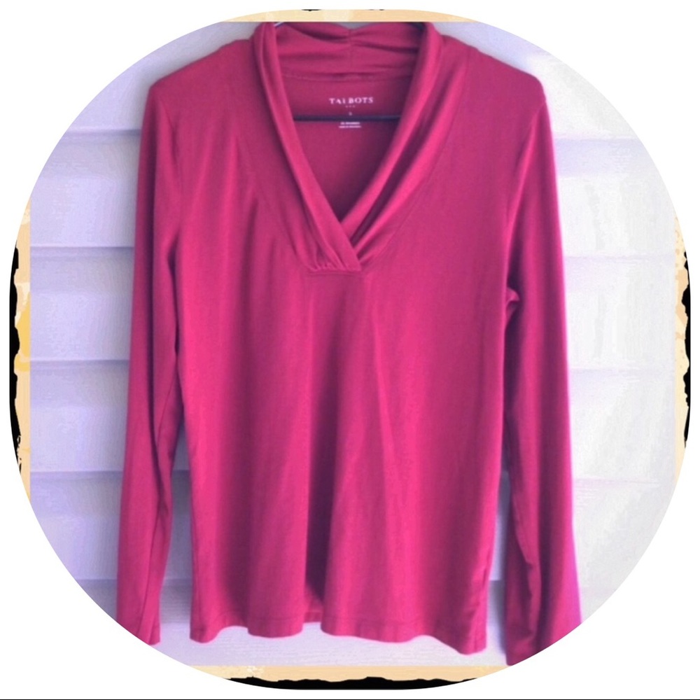 Talbots cranberry top